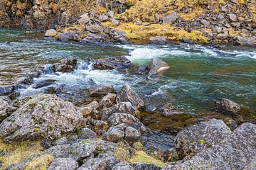 Landschaft mit Fluss im Osten von Island