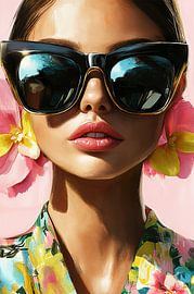 Pink Neon Girl by Marijke Trienekens