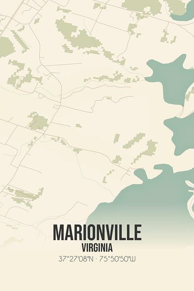 Vintage map of Marionville (Virginia), USA. by Prints of Place