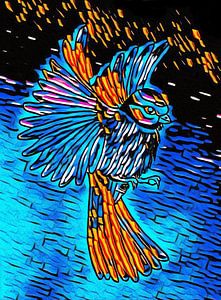 Vogel in de vlucht ( tekening )