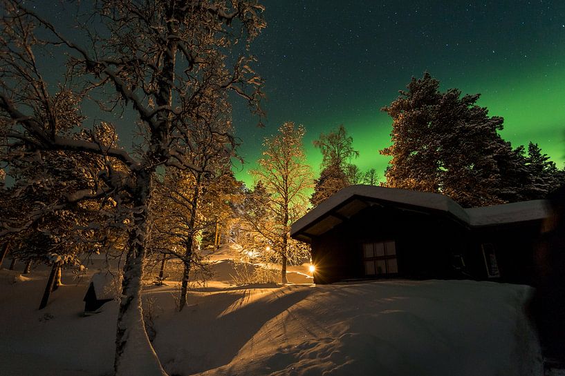 Nooderlicht in Lapland van Miranda van Assema