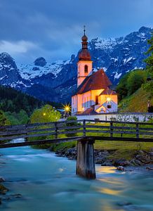 St. Sebastian church in Ramsau bei Berchtesgaden by Adelheid Smitt