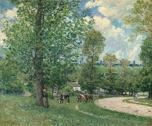 Koeien in de weide, Louveciennes, Alfred Sisley