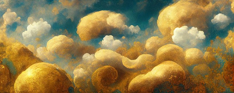 Dreamy clouds in the style of Gustav Klimt by Whale & Sons
