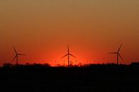 Windmolens Sunset van Johnny van der Leelie thumbnail