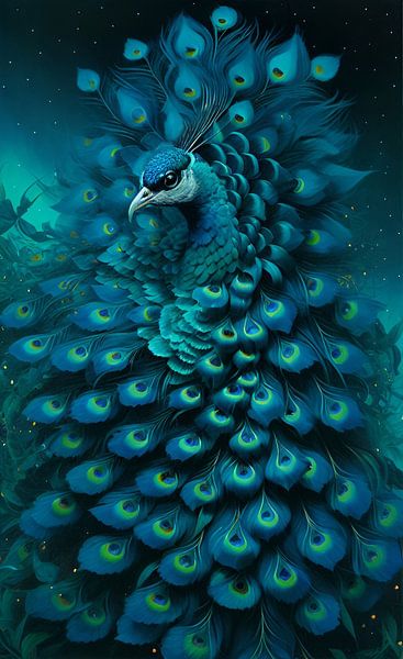 Fantasie Pfau von Nicolette Vermeulen