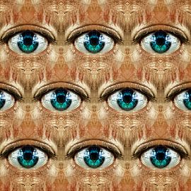 Blick (regelmäßiges Muster der Augen) von Ruben van Gogh - smartphoneart