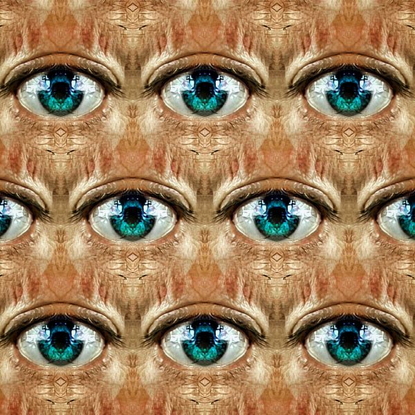 Look (regelmatig patroon van ogen) van Ruben van Gogh - smartphoneart