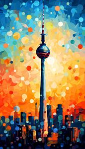 Fernsehturm in Berlin, Germany by Vlindertuin Art