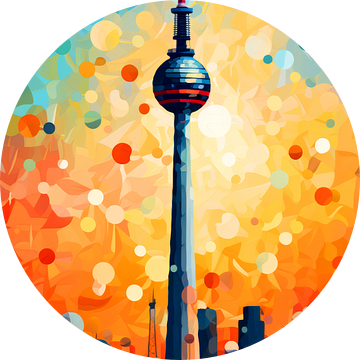 Fernsehturm in Berlijn, Duitsland van Vlindertuin Art
