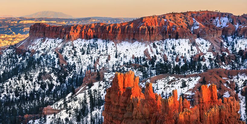 Wintersonnenaufgang im Bryce Canyon N.P., Utah von Henk Meijer Photography