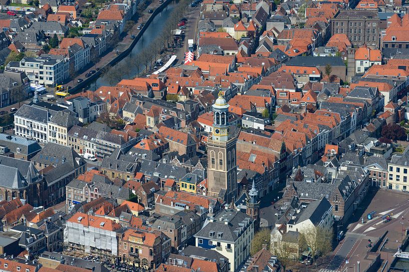 Vue aérienne de Kampen aux Pays-Bas par Sjoerd van der Wal Photographie