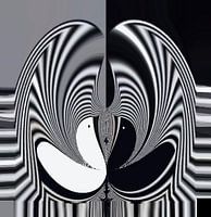 Birds - Black and White Abstract