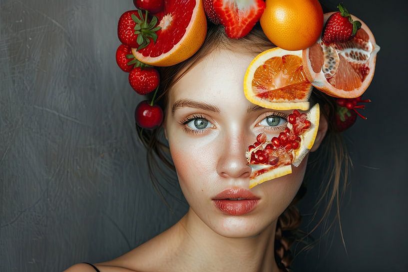 absurd abstract with fruit by Egon Zitter