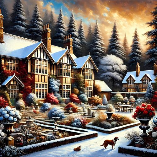 Kerst in de Engelse tuin