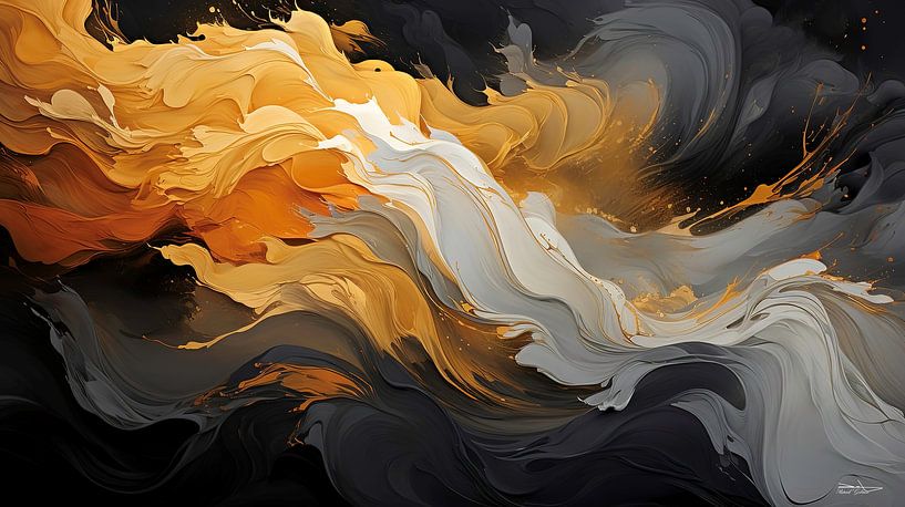 zwart-goud-zilver van Gelissen Artworks