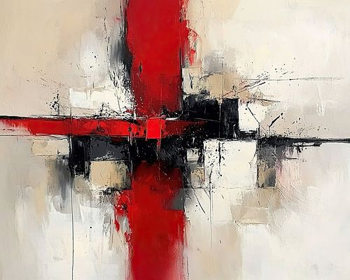 Abstrait Rouge Noir Contraste