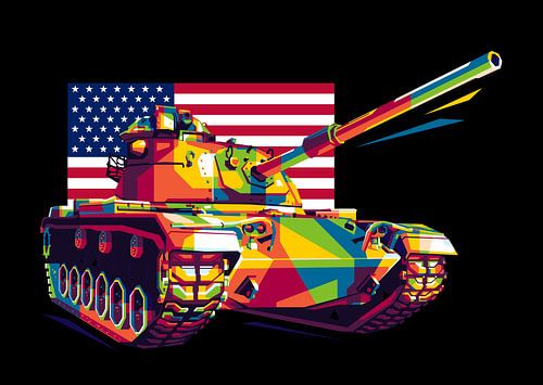 M60 Patton in WPAP Illustratie