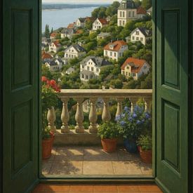 Balcony view – Hamburg-Balkenese – by Sabine Wagner