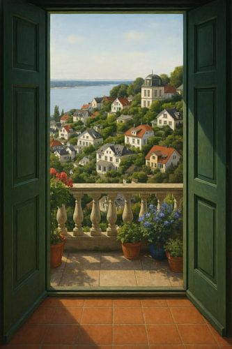 Balcony view – Hamburg-Blankenese by Sabine Wagner