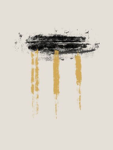 Œuvre d'art abstraite avec des coups de pinceau dans des couleurs de terre