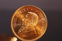 Nahaufnahme von Krügerrand Goldmünzen