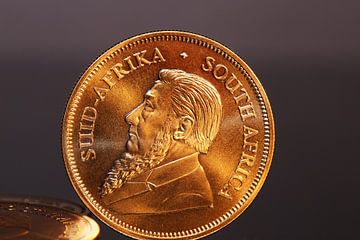 Close-up van Krugerrand gouden munten van Udo Herrmann