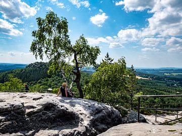 Time out on the Papststein in the Elbe Sandstone Mountains by Animaflora PicsStock
