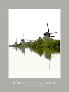 Moulins à vent au canal de Kinderdijk
