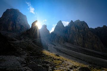 Dolomiten sunset van Wendy Paul