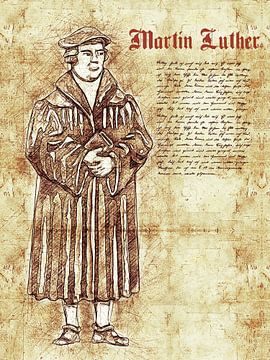 Martin Luther van Printed Artings