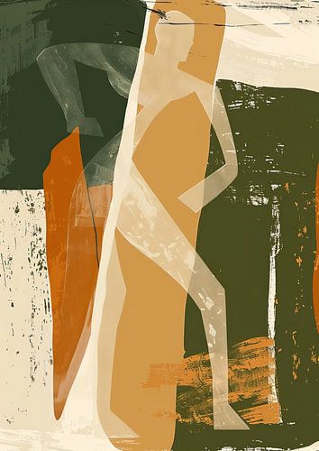Dynamische Figur mit Erdtönen