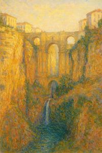 Ronda Puente Nuevo Bridge Gorge – Andalusian Mountain Impressionist Landscape