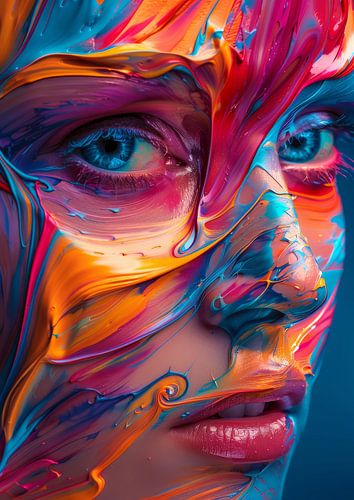 GESICHTSBEMALUNG MIT FARBKRATZERN