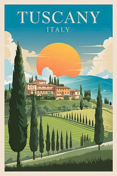 Toscane, Italië. van Poster Art Shop