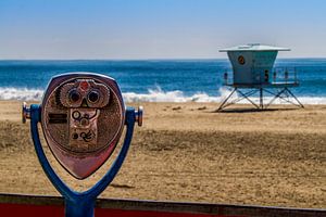 Verrekijker en strandwacht van Santa Monica van Easycopters