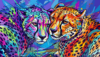 Tableau pop art aux couleurs éclatantes