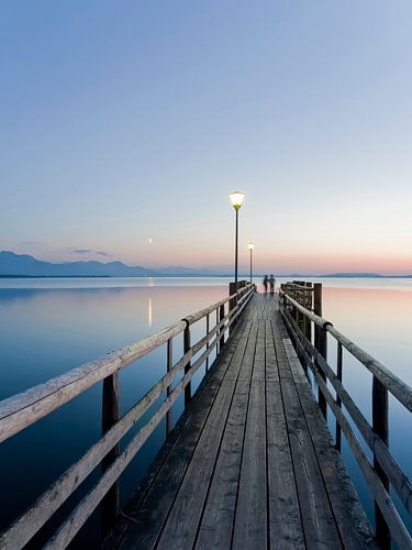Chiemsee in Bavaria in the evening by Werner Dieterich