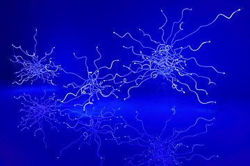 Glas en licht (blauw) van Evert Jan Luchies