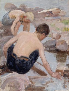 Deux garçons sur le rivage, 1922, Pekka Halonen