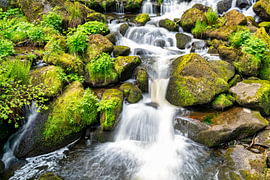 Ein Blick auf den wunderschönen Triberg-Wasserfall im Schwarzwald von Andreas Völkel