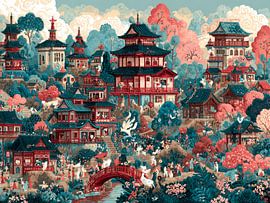 malerische japanische Kunst