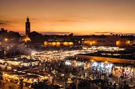 Marrakech, Djemaa el Fna... van Jan Schuler thumbnail