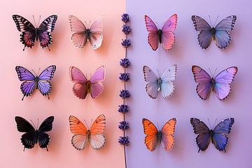 Lavendel Schmetterlinge 3 von ByNoukk