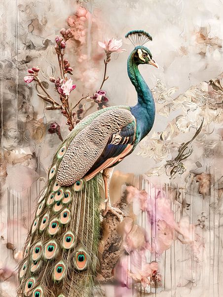 Vintage peacock by Your unique art