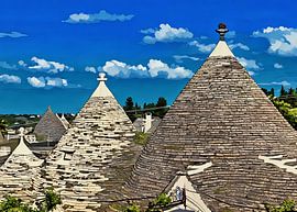Trulli-Häuser in Italien von Sergio Pazzano