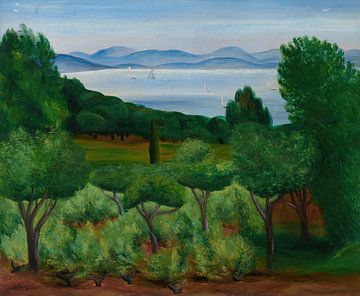 Moïse Kisling - Baai van Saint-Tropez (circa 1932) van Peter Balan