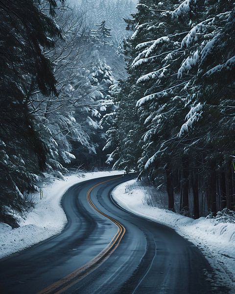 Winterlandschap van fernlichtsicht