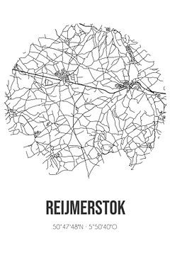 Reijmerstok (Limburg) | Landkaart | Zwart-wit van MijnStadsPoster