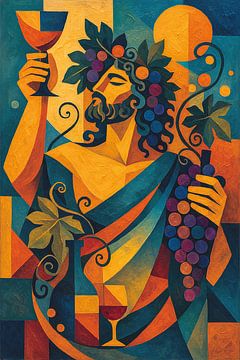 Bacchus, Roman god illustration. by Johannes